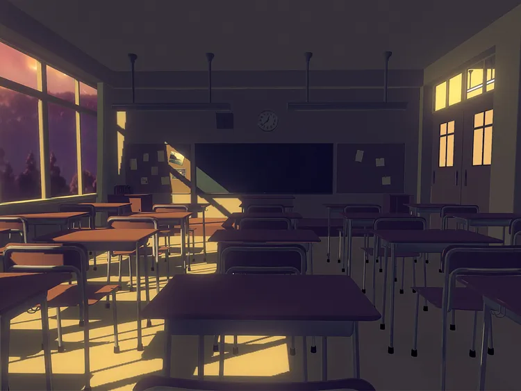 [무료] 아니메 교실 (Anime Classroom) | 해치플래닛 HATCH Planet | 버튜버 에셋